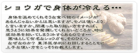 ショウガ　生姜　温　冷　逆　健康　法　東洋医学